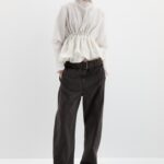 LOW RISE BELTED JEANS
